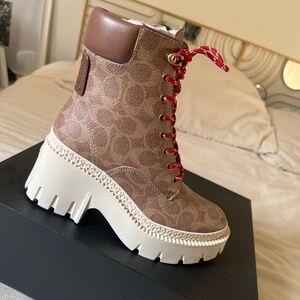 Coach Ainsley Coated Canva boots